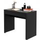 Escrivaninha Mesa de Escritório 90 cm 1 Gaveta Preto