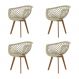 Conjunto com 4 Cadeiras Web Wood Fendi