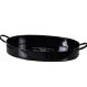 Bandeja Oval Classic Black 39x25x5,5 Aço Galvanizado