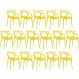 Kit 16 cadeiras Masters Allegra Amarelo
