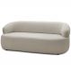 Sofá 3 Lugares Orgânico Sala de Estar Living 170cm Carmen F04 Bouclê Bege - Lyam Decor
