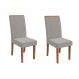Conjunto com 2 Cadeiras Iris Bouclé Cinza e Canela