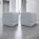 Kit 02 Puff Decorativo Quadrado Para Sala Quarto Penteadeira Sense Boucle Cinza