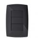 Cj Interruptor Triplo Paralelo 4X2 - Blux Home Grafite