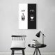 Quadro Cozinha AM PM - Café e Vinho 60x43 Filete Branco