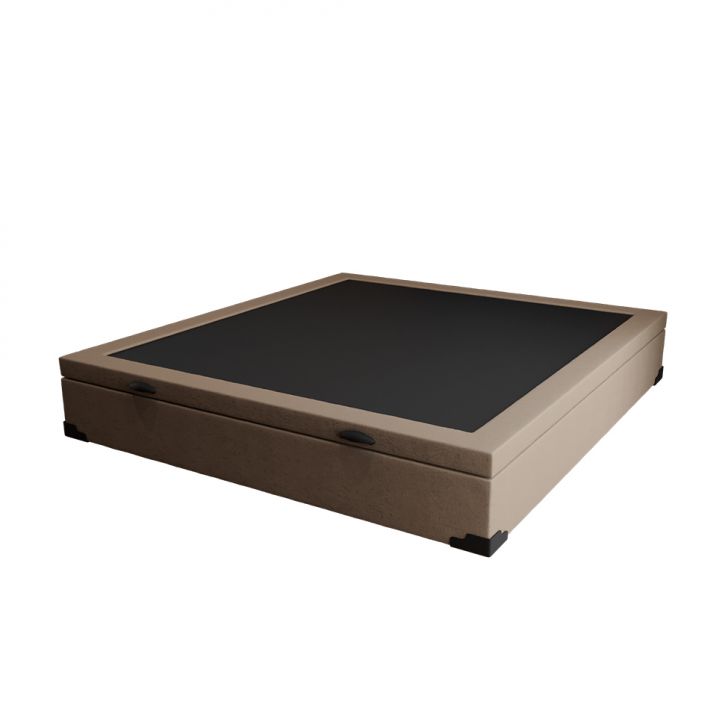 Base Para Cama Box Casal Martin Premium Com Baú Linho (47x138x188 Cm) Bege