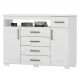 Comoda 5 Gavetas 2 Portas 152 cm OLS CO008 Branco Neve MXM
