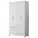 Guarda Roupa Solteiro Madri 4P 110 cm Branco Flex Moval