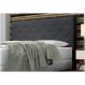 Cabeceira Giovana Cama Box Casal Super King 195cm Botões Corino Preto - DS Estofados
