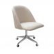 Cadeira de Escritório Gaia Giratória Com Rodízio - Suede Bege