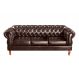 Sofá Chesterfield Capitonê 3 Lugares Duquesa Para Sala Recepção - Couríssimo Café