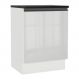 Balcão Armário de Cozinha 100% MDF 60 cm 1 Porta Frente Branco Brilho Acordes Madesa