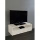 Rack para TV Suspenso Bancada Com Nicho e Gaveta Off White Laca