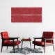 Quadro Vermelho Linha Minimalista 86x43 Filete Branco