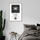 Quadro Gênero Musical Lo-Fi 86x60 Filete Marrom Branco