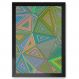 Quadro Decorativo Triângulos Abstratos Coloridos-34x49Cm