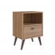 Mesa de Cabeceira Jandira 1 Gaveta Oak