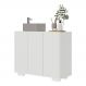 Gabinete Banheiro 3 Portas 90cm Multimóveis V5031 Branco