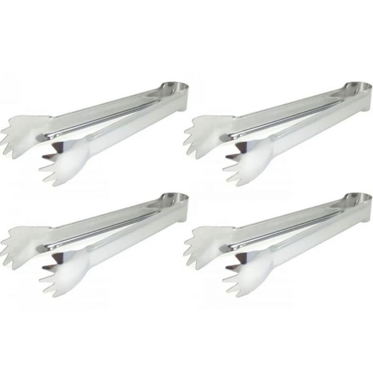 Kit 4 Pegadores de Gelo Inox 18cm para Buffets Frutas Frios Multiuso Pequenos