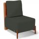 Poltrona Decorativa Sala de Estar Living Hungria L02 Couríssimo Camel Linho Verde Musgo - Lyam