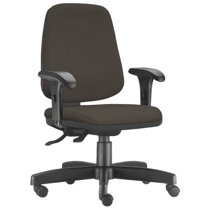 Cadeira Giratória Job L02 Diretor Executiva Suede Marrom - Lyam Decor
