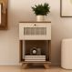 Mesa Lateral Retangular Trama 1 GV Cinamomo e Off White