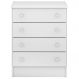 Cômoda Infantil 4 Gavetas MDP Doce Mel Branco
