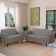 Conjunto de Sofá 2 e 3 Lugares Vitrola Suede Cinza