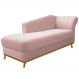 Recamier Vanessa 160cm Lado Esquerdo Suede Rosê - Amarena Móveis