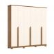 Guarda-Roupa Casal Andréas 6 Portas 6 Gavetas Off White e Nature
