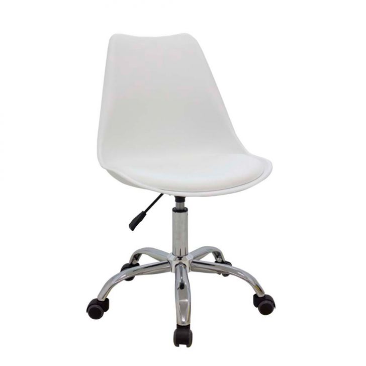 Cadeira de Escritório Interlocutor Luisa Estofada Branca