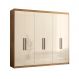 Roupeiro 6 Portas Casal Paris Amêndola Off White