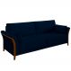 Sofá Decorativo 3 Lugares 222cm Market Veludo Azul Marinho G45 - Gran Belo
