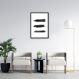Quadro Pincelada Tripla 100x70 Caixa Preto