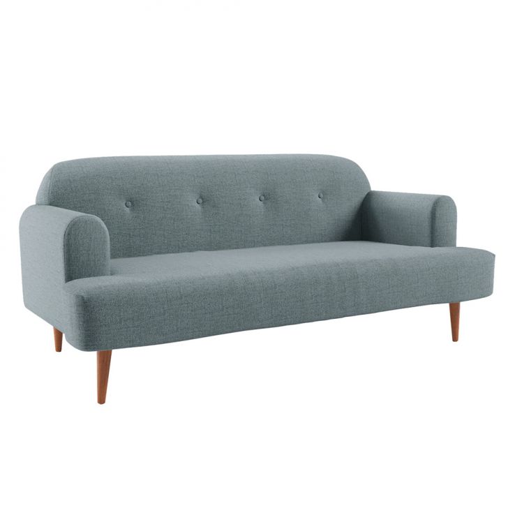 Sofá 2 Lugares Kiev Linho Cinza 165 Cm