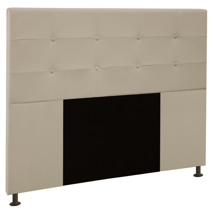 Cabeceira Cama Box Casal King 193cm Safira Sintético I02 Bege - Mpozenato