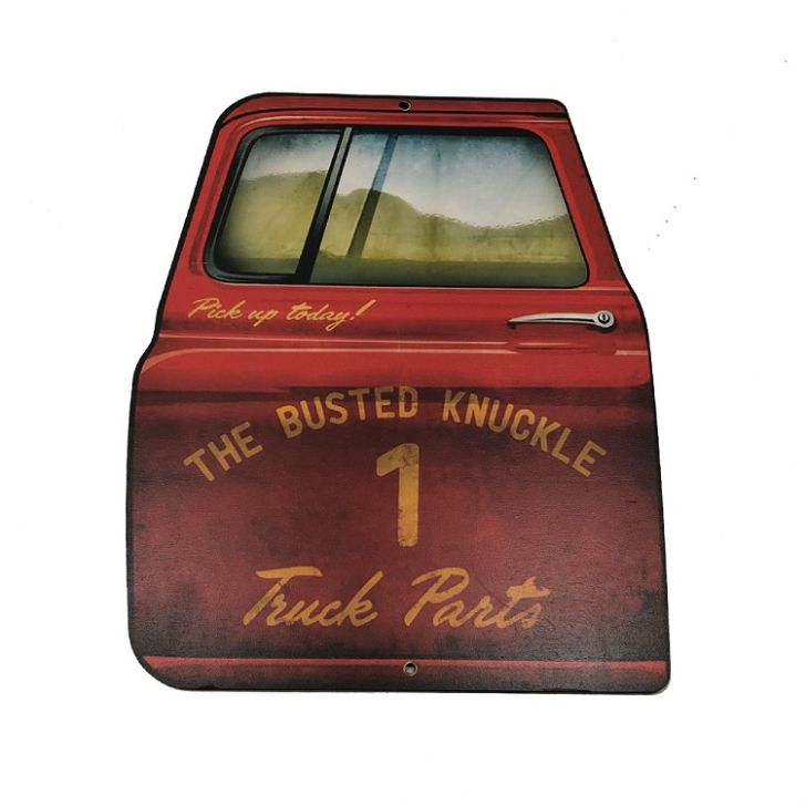 Placa Decorativa MDF45x30x1 Porta Carro Truck Parts Vermelho