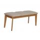 Banco | Banqueta de Jantar com 2 Lugares Elis Avelã e Bege 109 cm