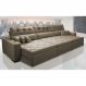 Sofá Retrátil e Reclinável 4,12m Austin com Molas no Assento Tecido Suede Velusoft Castor