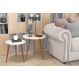 Conjunto de Mesas de Apoio e Lateral Teles Off White