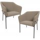 Kit 2 Cadeiras Para Sala de Jantar Estar Living Olívia L02 Bouclê Bege - Lyam Decor