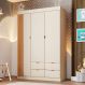 Guarda-Roupa Infantil Ayla 3 Portas 4 Gavetas Off White