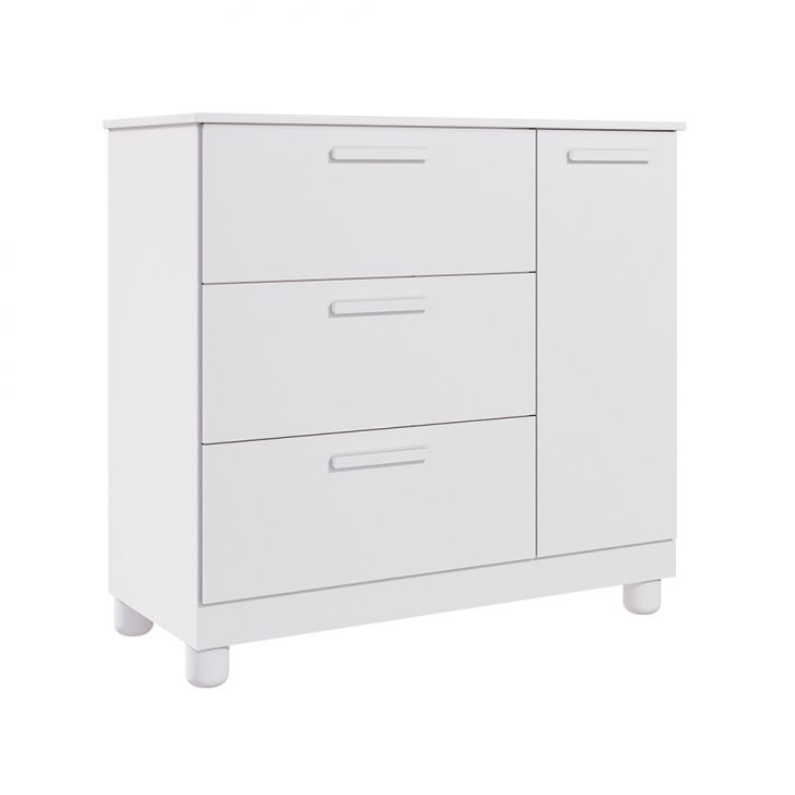 Cômoda Infantil 1 PT 3 GV Branca