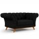 Sofá 2 Lugares Para Sala de Estar Império 150 cm D02 Linho Chumbo D-465 - Lyam Decor