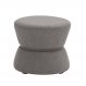 Puff Decorativo Redondo Zoy 45cm Cinto em Aço Titânio Linho Cinza - Nexta Casa