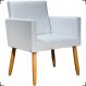 Poltrona Decorativa Para Sala Recepção Consultório Escritório Nina Corino Branco