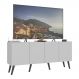 Rack Retrô para TV até 50 Polegadas com 4 Portas Multimóveis MP1071 Branco/Preto