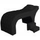 Maca Estofada Luxo Corino Preto 70cm - DS Estofados