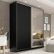 Guarda-Roupa Casal com 1 Espelho Belluno 2 Portas 3 Gavetas Preto