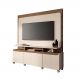 Home Estante Quantum em MDP/MDF 2 Portas para TV até 70 Polegadas Off White/Castanho G26 - Hb Móveis